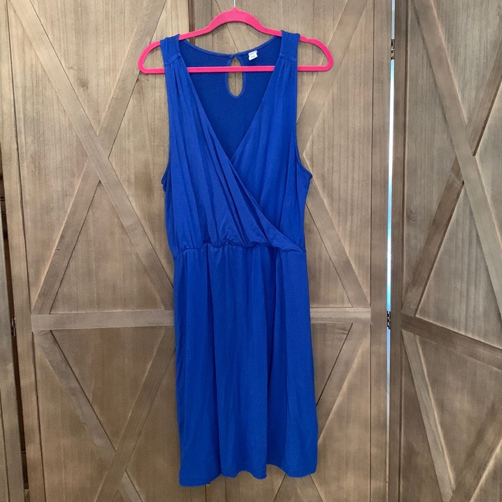 Old Navy Sleeveless V neck Dress - Royal Blue - Large